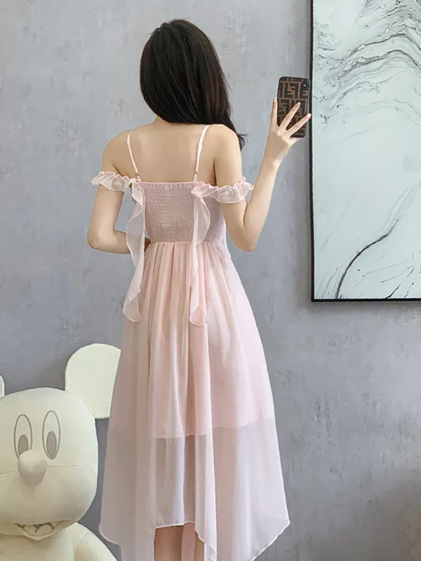 Pink floral dress for summer parties, weddings, and graduations - Image 2