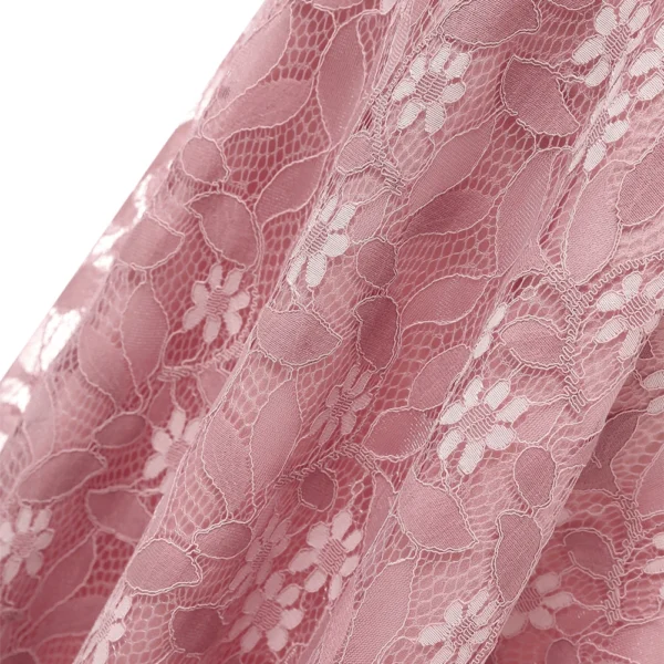 Pink Floral Dress: Sleeveless A-Line Bridesmaid Dress with Lace